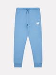 New Balance Kids' Cotton Drawstring Joggers, Blue Laguna