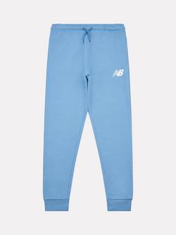 New Balance Kids' Cotton Drawstring Joggers, Blue Laguna, Blue Laguna