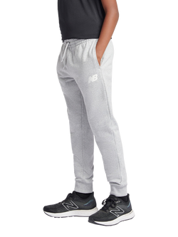 New Balance Kids' French Terry Stacked Logo Joggers, Grey Heather