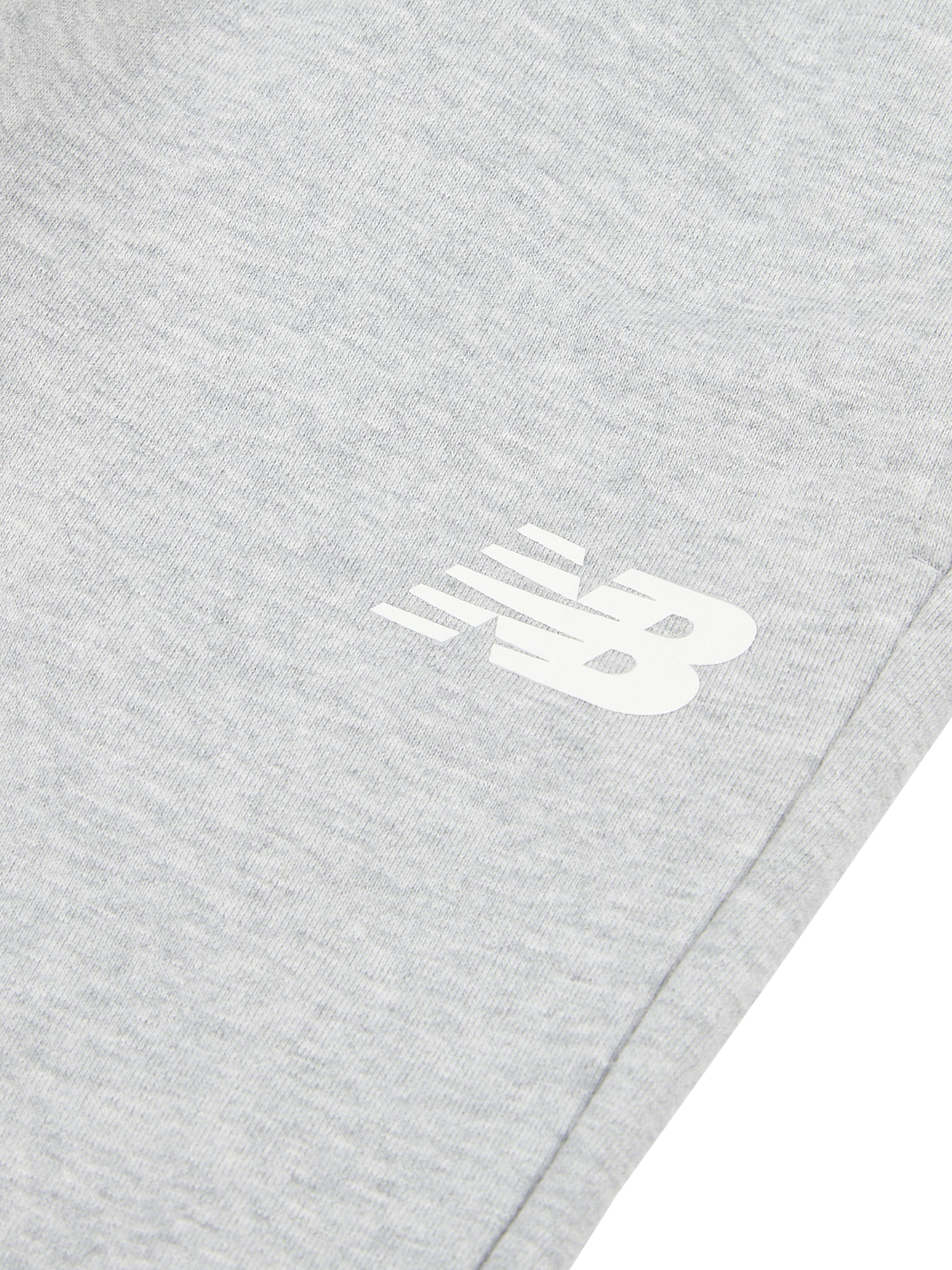 Product image 5 of 5, which shows New Balance Kids' French Terry Stacked Logo Joggers, Grey Heather, 7-8 years