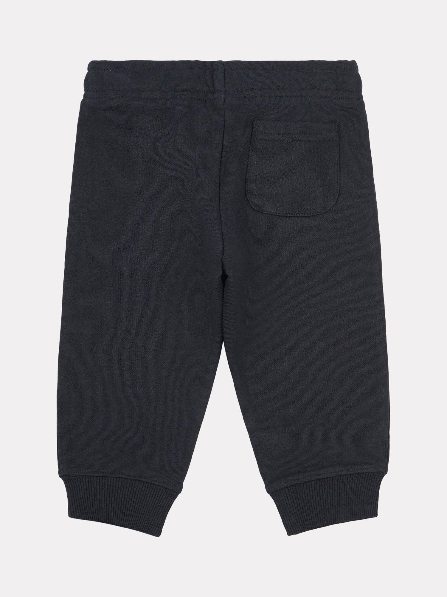 Product image 2 of 3, which shows New Balance Kids' Cotton Relaxed Drawstring Joggers, Caviar, 12 months