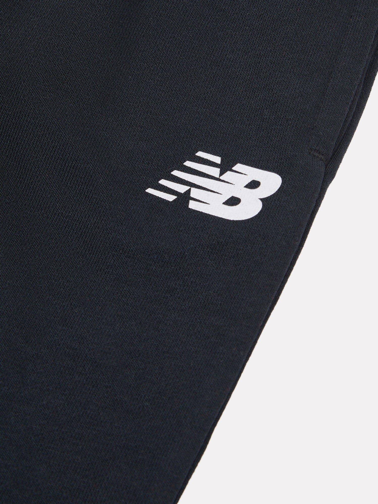 Product image 3 of 3, which shows New Balance Kids' Cotton Relaxed Drawstring Joggers, Caviar, 12 months