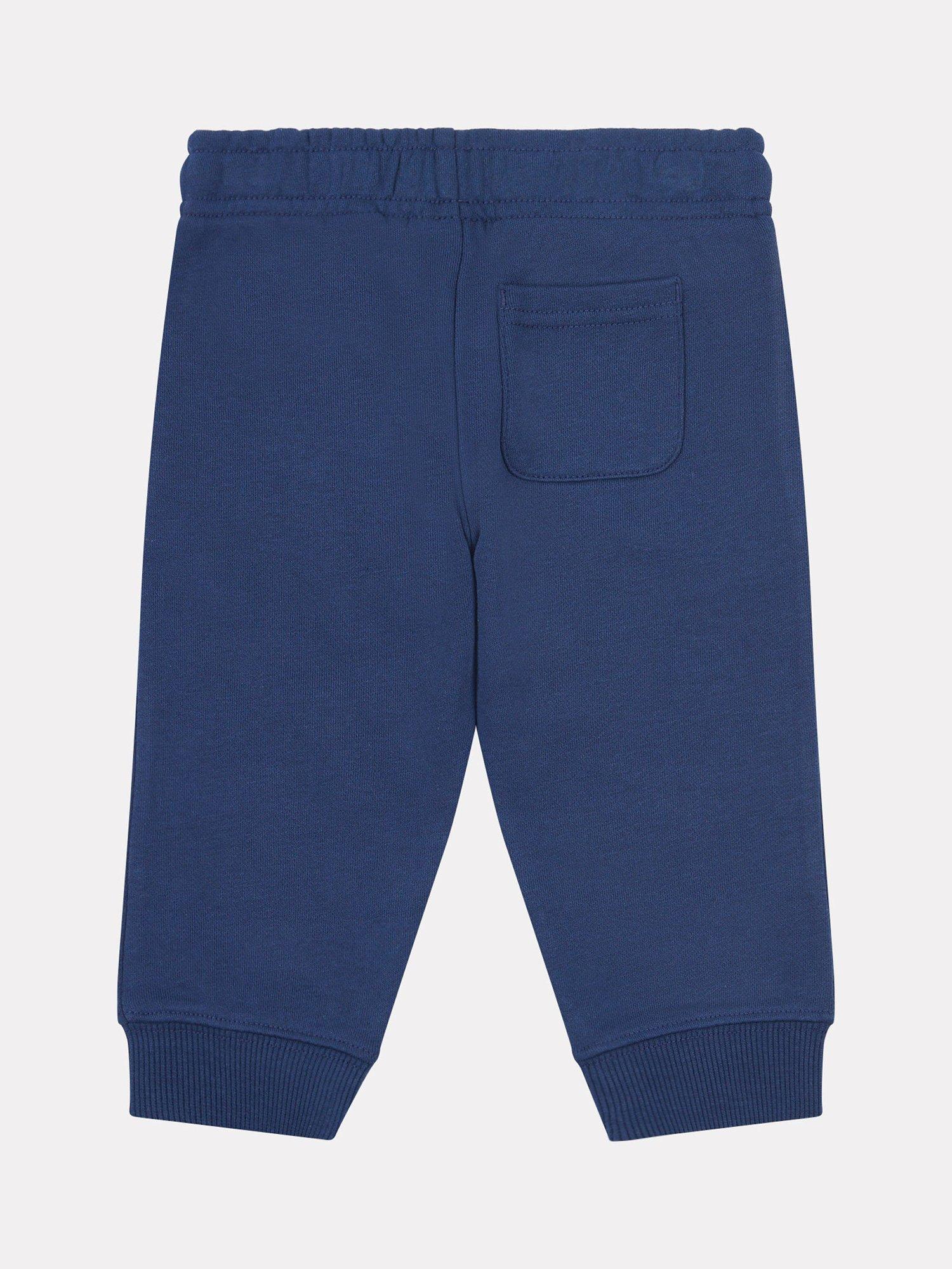 Product image 2 of 3, which shows New Balance Kids' Cotton Relaxed Drawstring Joggers, Navy, 12 months