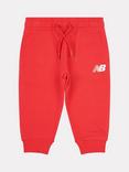 New Balance Kids' Cotton Relaxed Drawstring Joggers, True Red