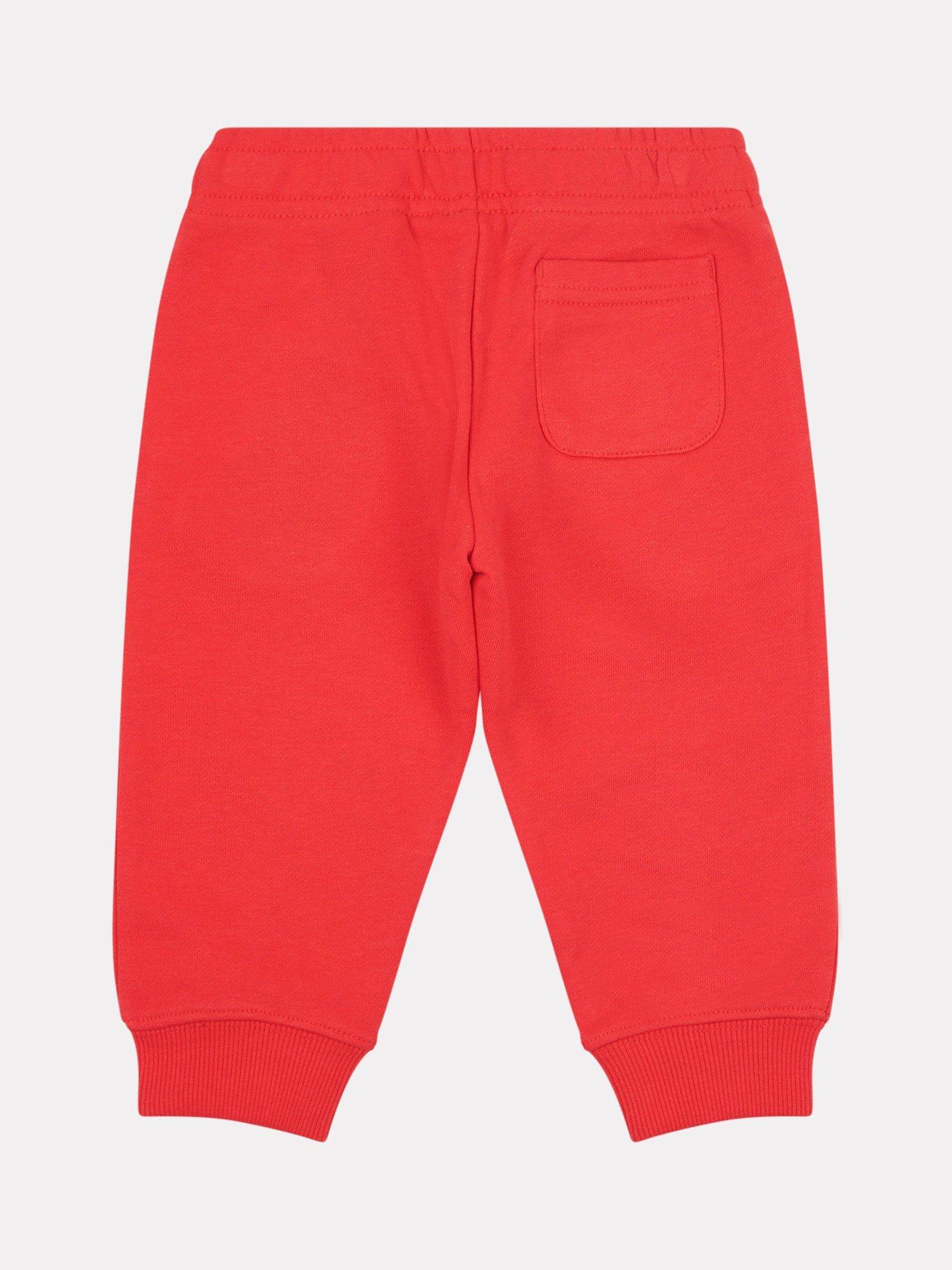 Product image 2 of 3, which shows New Balance Kids' Cotton Relaxed Drawstring Joggers, True Red, 12 months