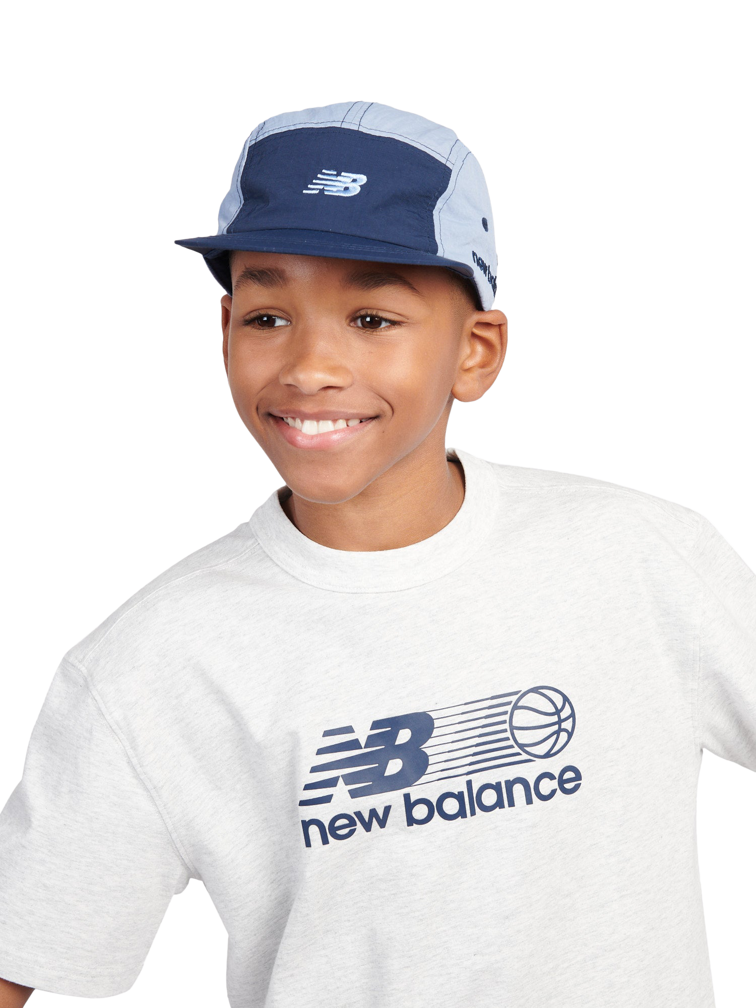 Product image 4 of 7, which shows New Balance Kids' 5-Panel Cap, Dusk Shower