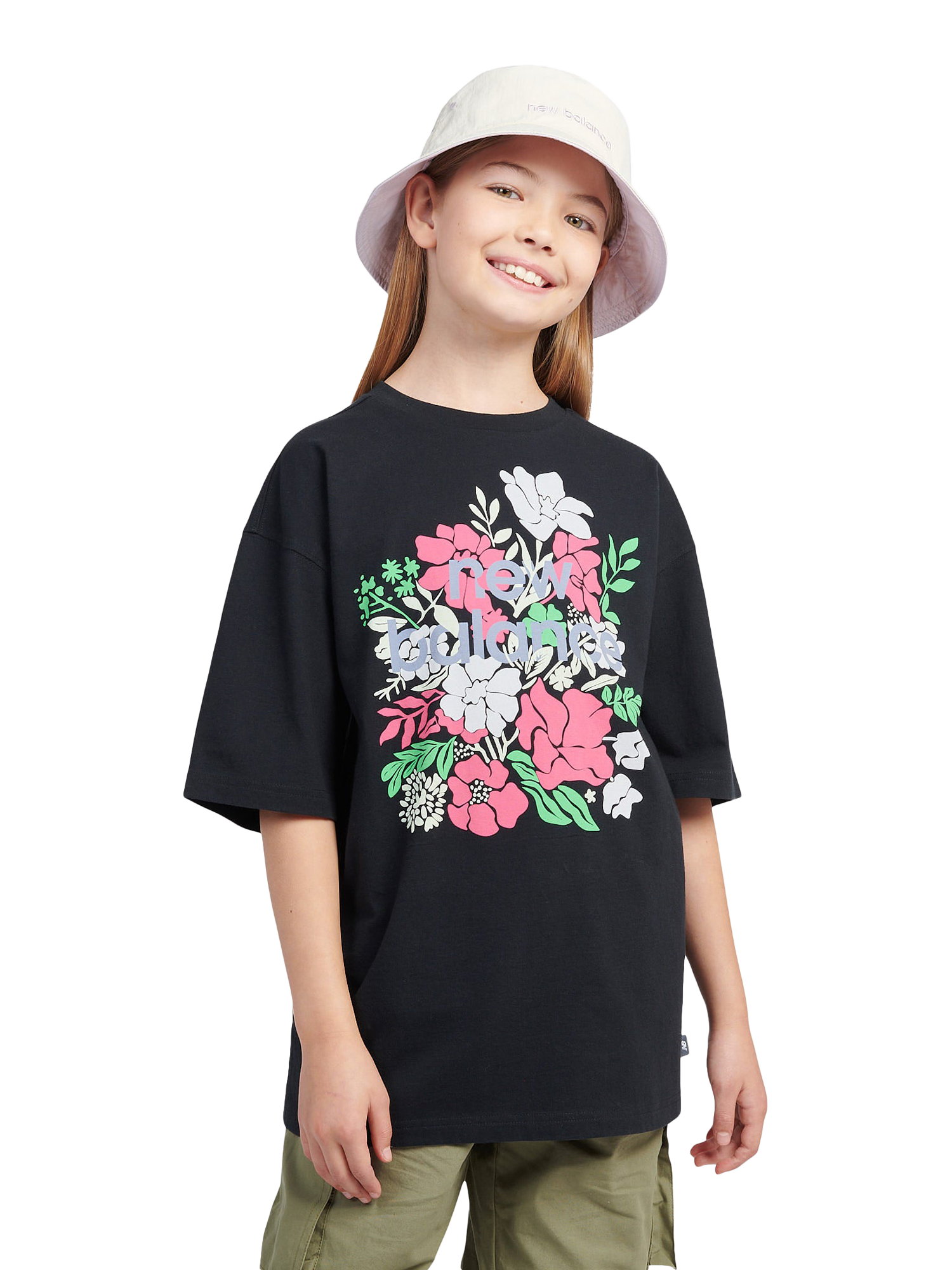 Product image 4 of 10, which shows New Balance Kids' Reversible Bucket Hat, Bright Lavender