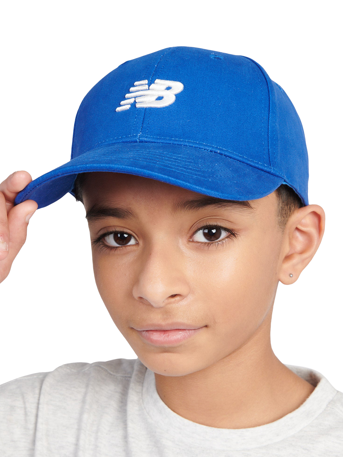 Product image 4 of 5, which shows New Balance Kids' 6-Panel Cotton Twill Cap, Team Royal