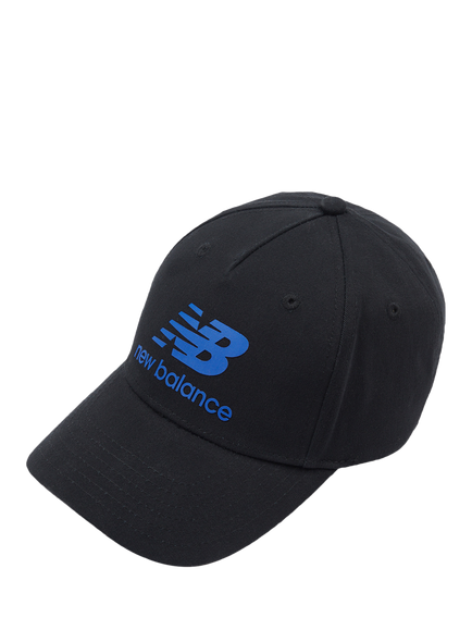 New Balance Kids' Cotton Stacked Logo Baseball Cap, Caviar, Caviar