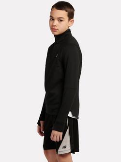 New Balance Kids' Athletics Quarter Zip Funnel Neck Sweatshirt, Caviar - view 2, Caviar