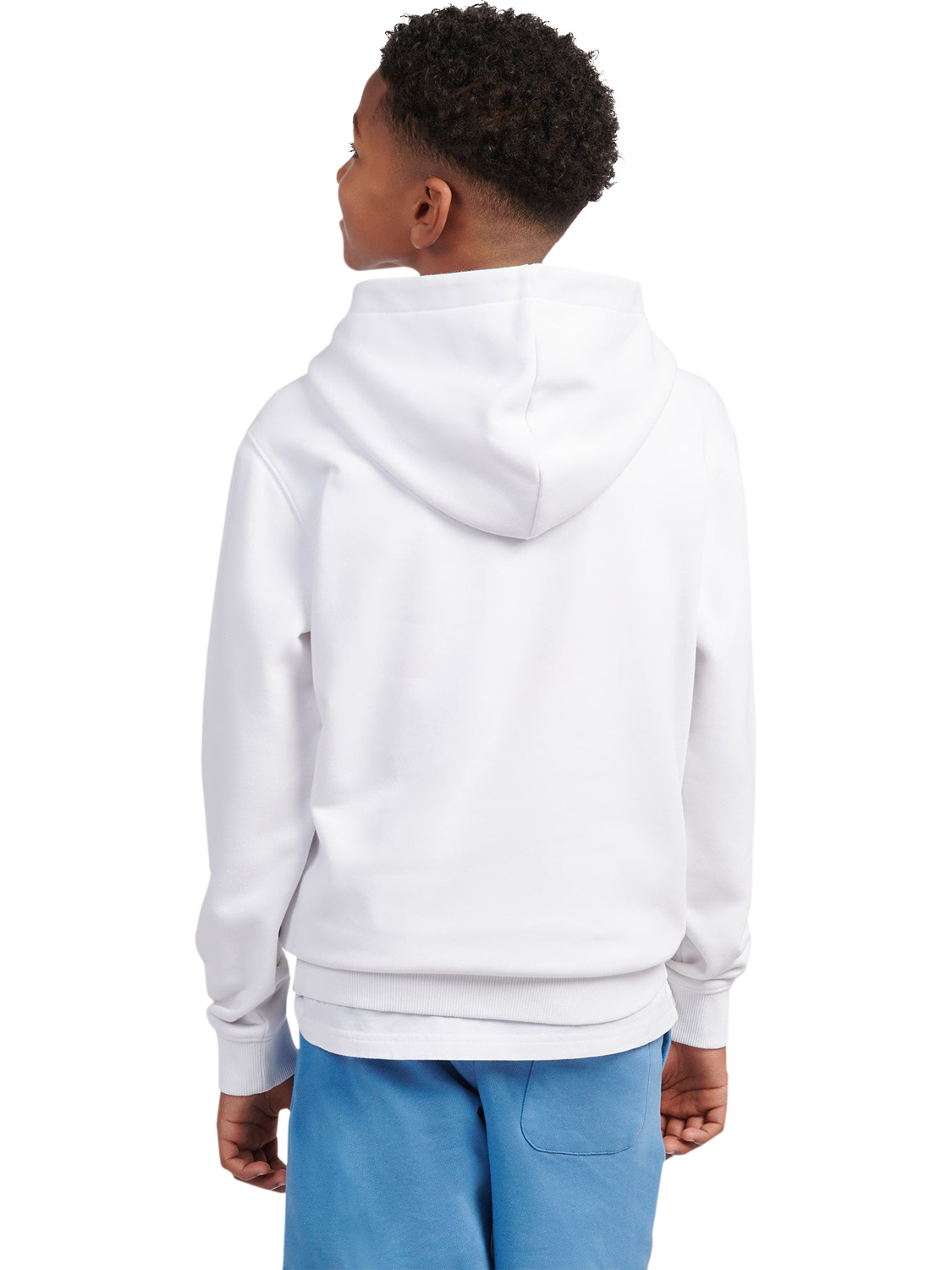 Product image 3 of 9, which shows New Balance Kids' Cotton Athletics Logo Hoodie, Bright White, 7-8 years