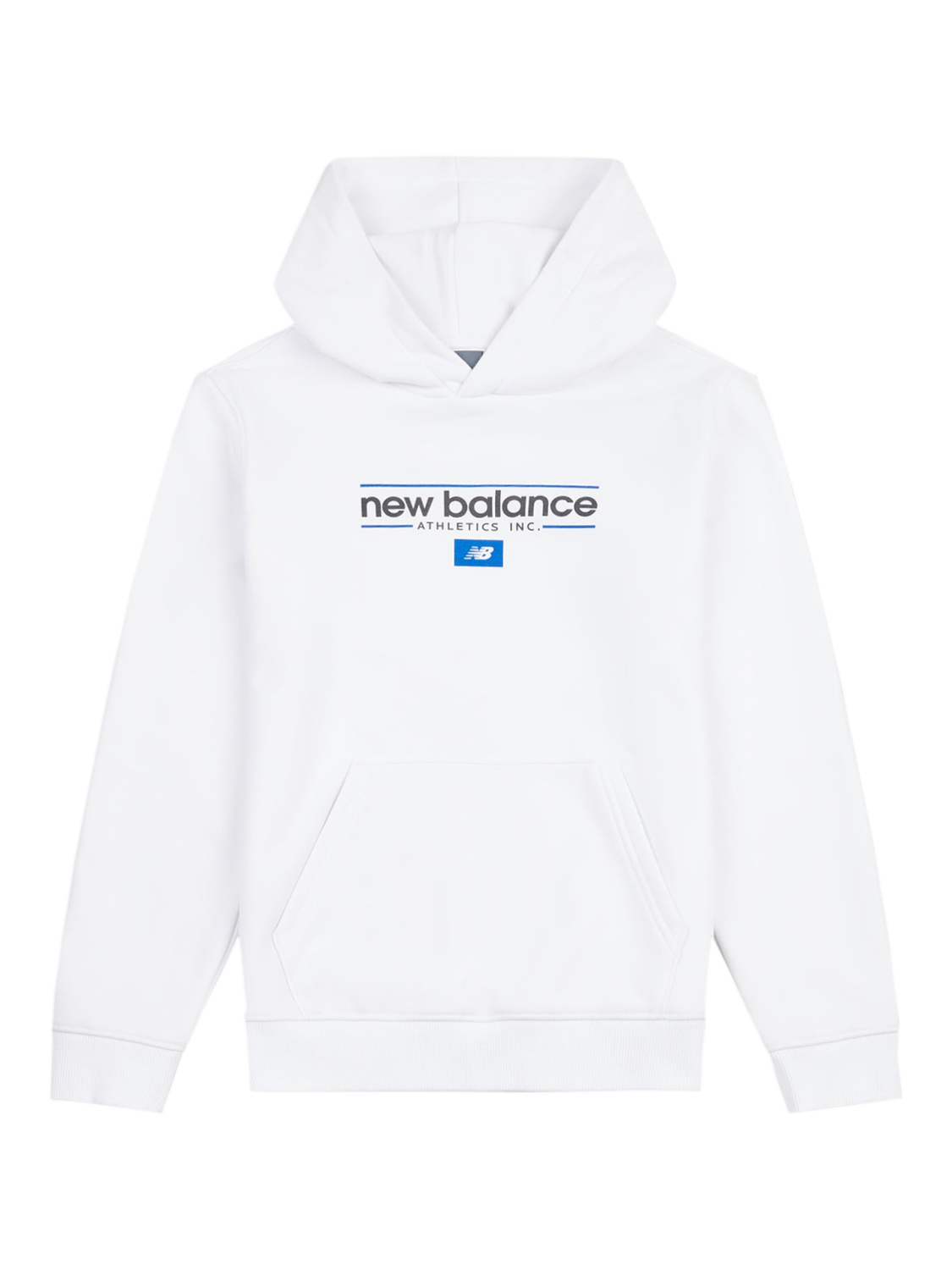 Product image 7 of 9, which shows New Balance Kids' Cotton Athletics Logo Hoodie, Bright White, 7-8 years