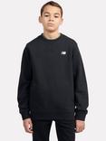 New Balance Kids' Cotton Relaxed Sweatshirt, Caviar