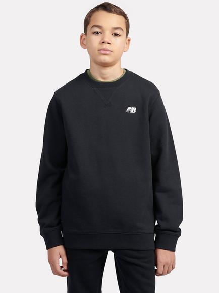 New Balance Kids' Cotton Relaxed Sweatshirt, Caviar, Caviar
