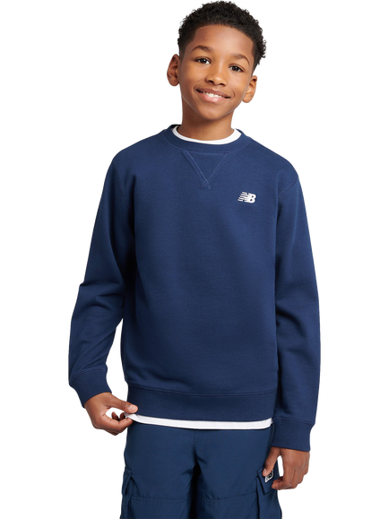 New Balance Kids' Cotton Logo Sweatshirt, Nb Navy, Nb Navy