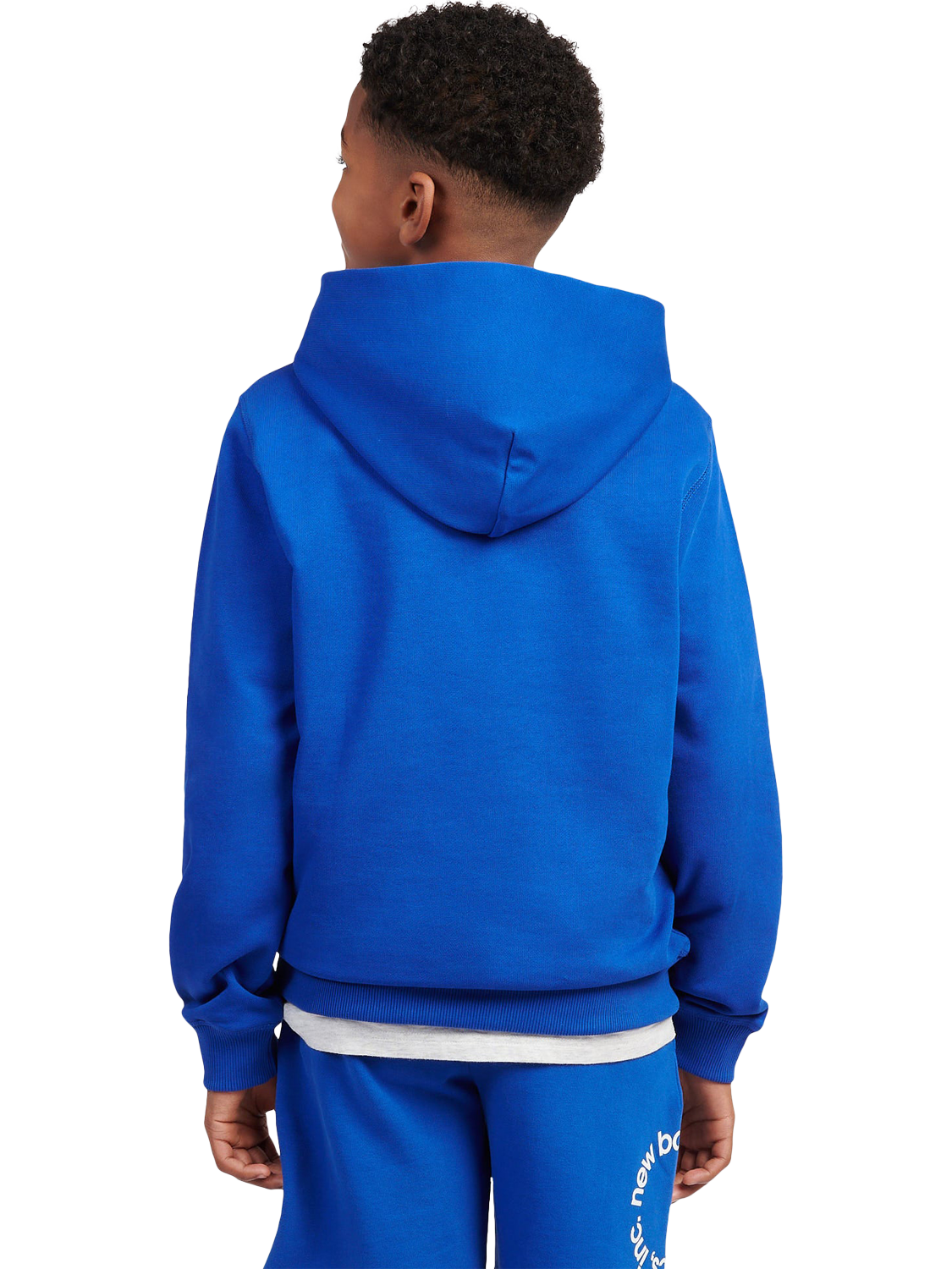 Product image 3 of 8, which shows New Balance Kids' French Terry Small Logo Hoodie, Team Royal, 7-8 years