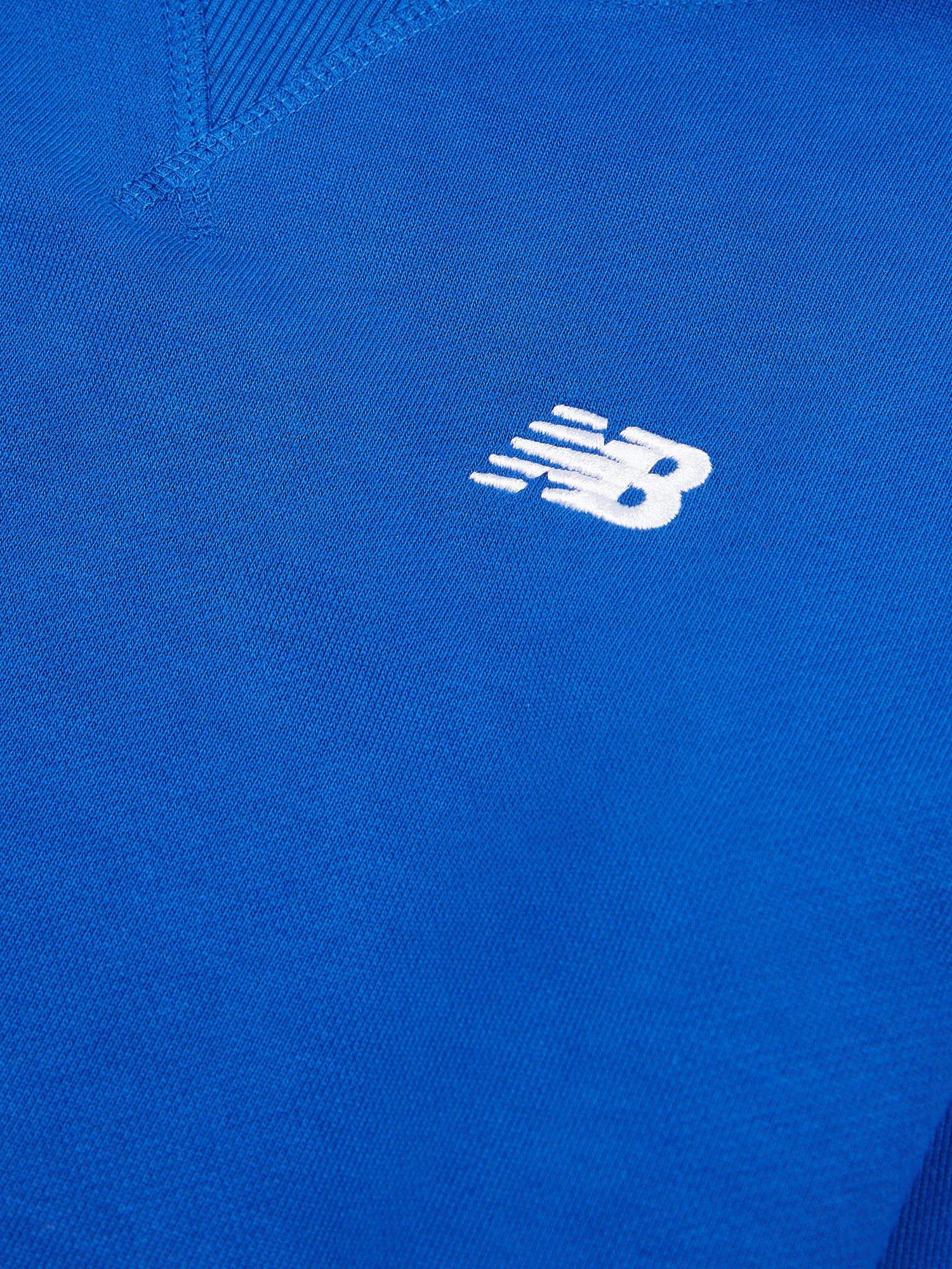 Product image 8 of 8, which shows New Balance Kids' French Terry Small Logo Hoodie, Team Royal, 7-8 years