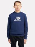 New Balance Kids' Stack Crew Neck Sweatshirt, Navy