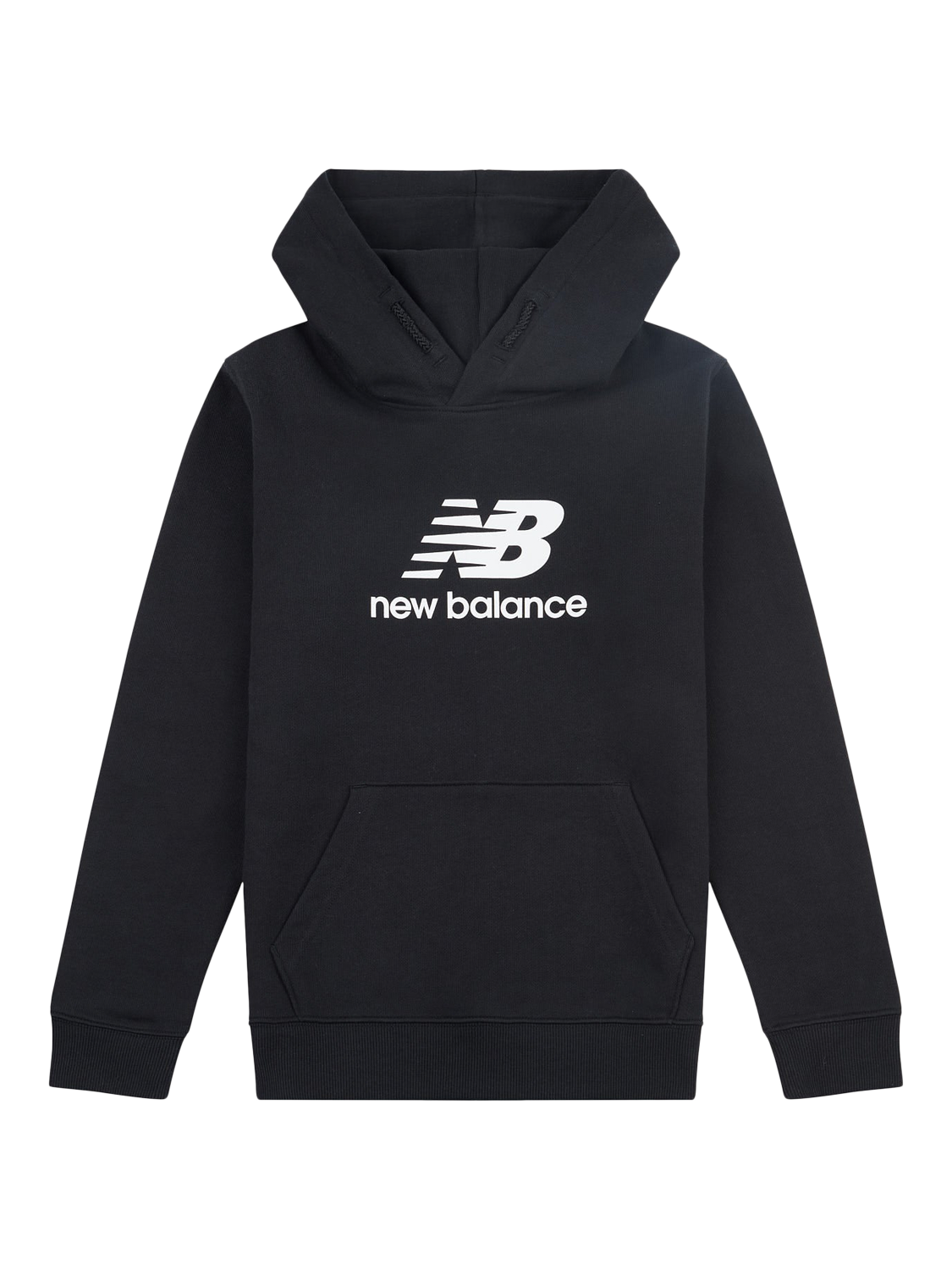 Product image 6 of 8, which shows New Balance Kids' French Terry Stacked Hoodie, Caviar, 3-4 years