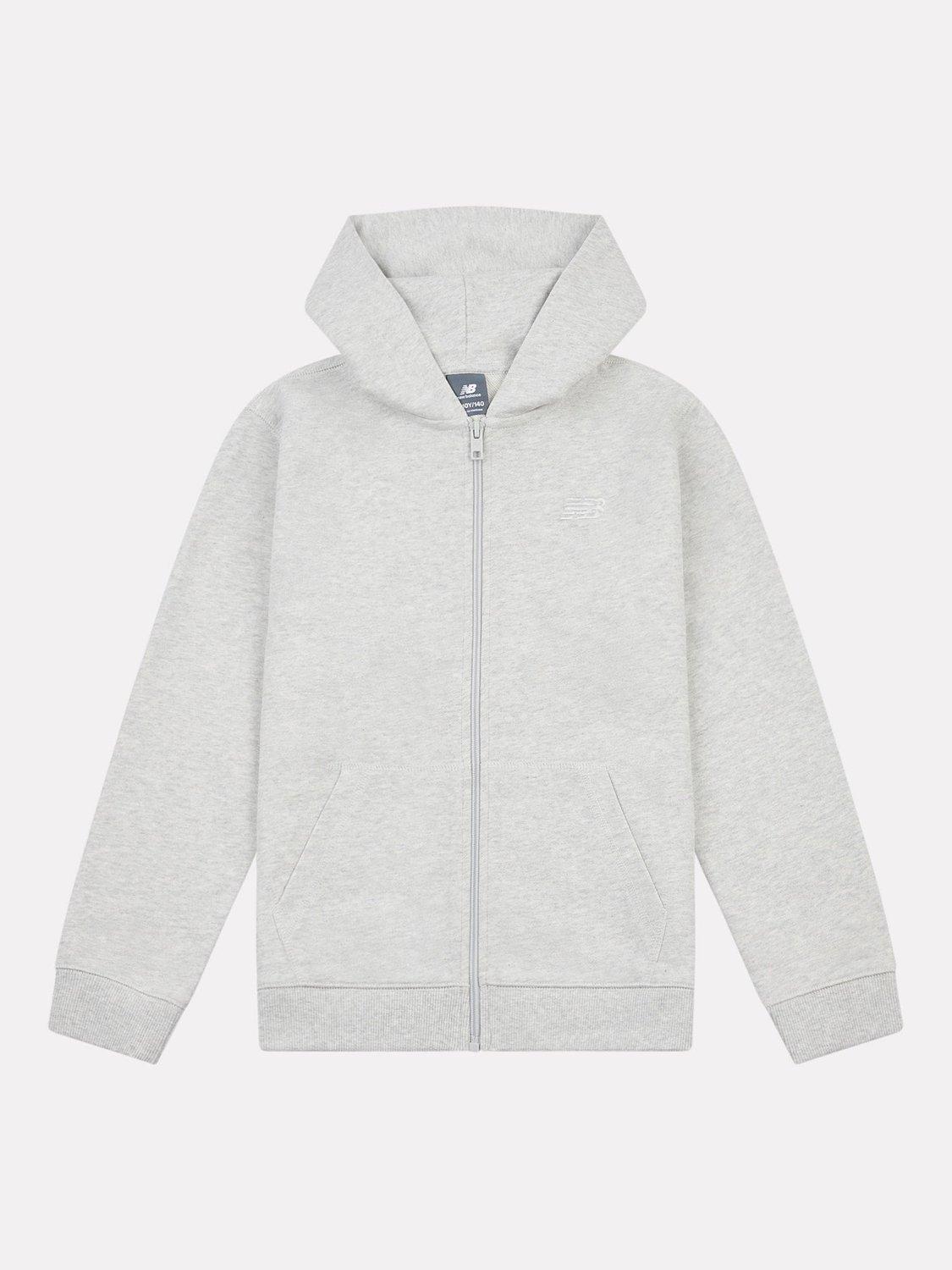 Product image 1 of 3, which shows New Balance Kids' Cotton Relaxed Hoodie, Ash Heather, 7-8 years