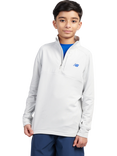 New Balance Kids' Heat Grid Quarter Zip Sweatshirt, Grey Matter