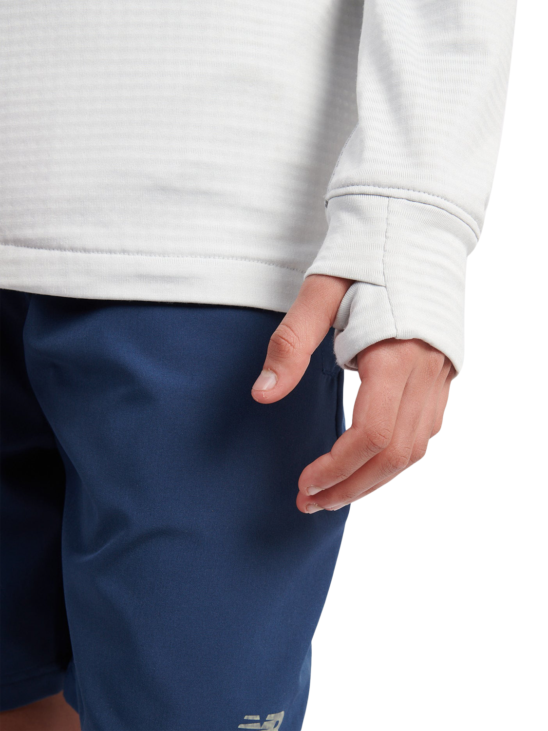Product image 6 of 10, which shows New Balance Kids' Heat Grid Quarter Zip Sweatshirt, Grey Matter, 7-8 years