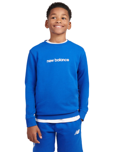 New Balance Kids' Cotton Sneaker Poster Graphic Sweatshirt, Team Royal, Team Royal