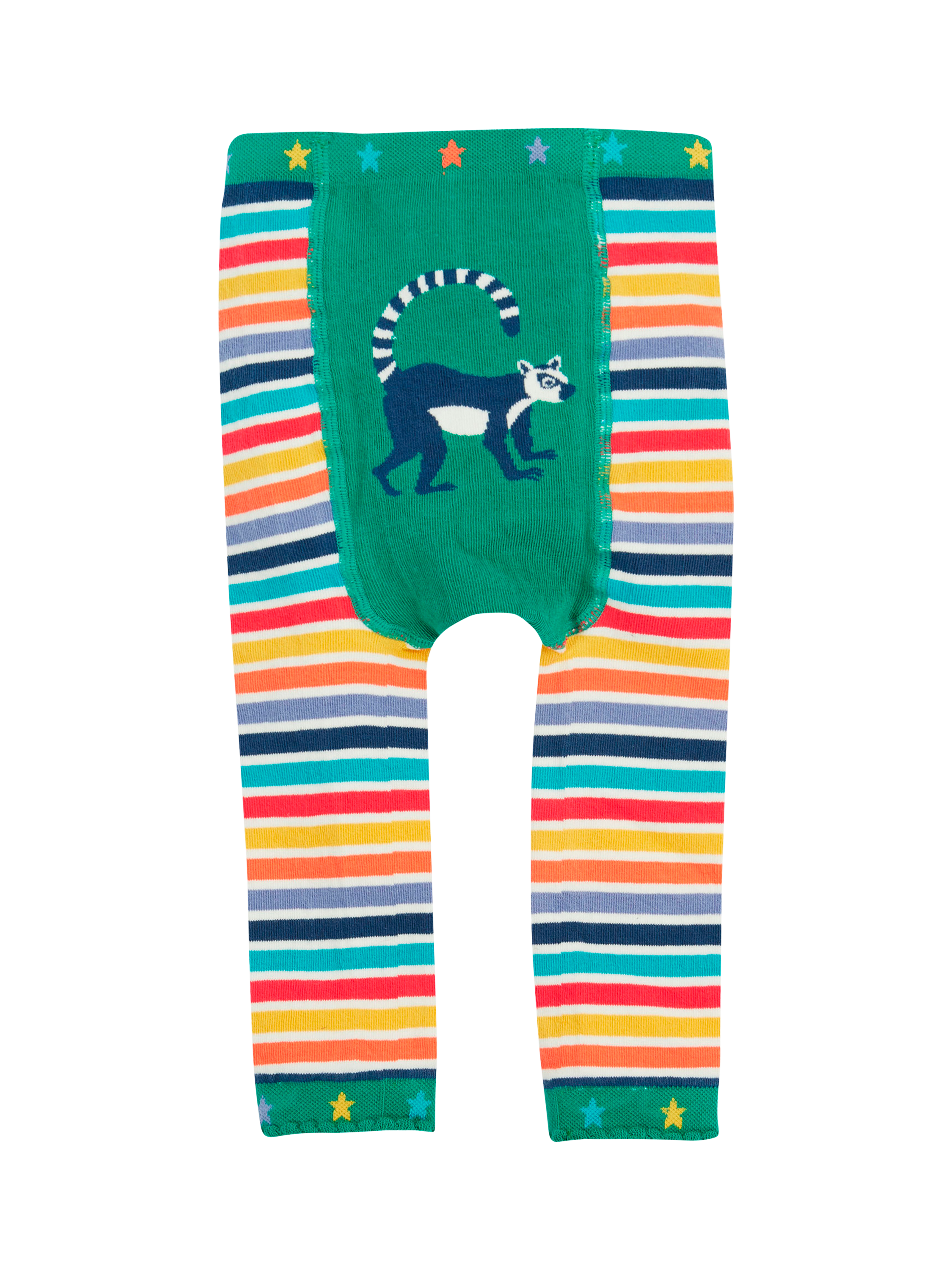 Product image 1 of 4, which shows Frugi Baby Organic Cotton Rich Lemur Leggings, Multi, 0-6 months