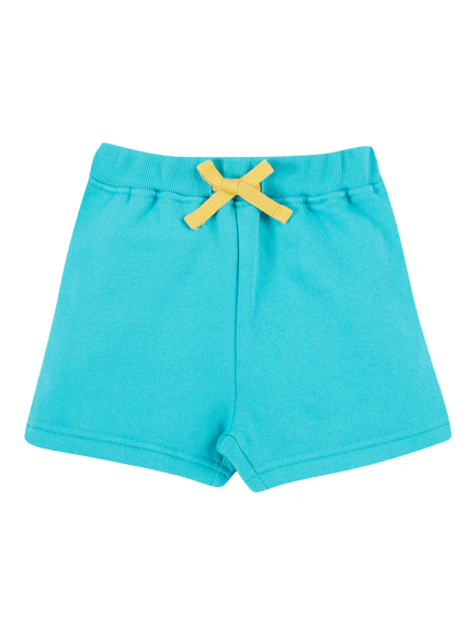 Frugi Baby Syd Organic Cotton Pocket Shorts, Sea Moss/Koala, Sea Moss/Koala