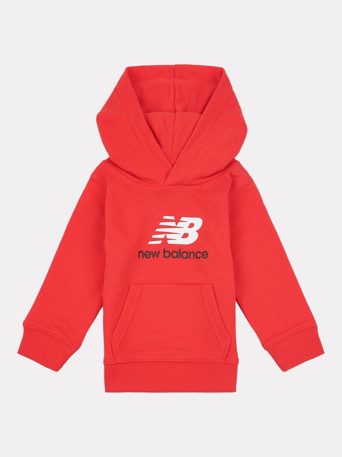 Product image 1 of 3, which shows New Balance Kids' Cotton Relaxed Hoodie, True Red, 12 months