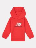 New Balance Kids' Cotton Relaxed Hoodie, True Red