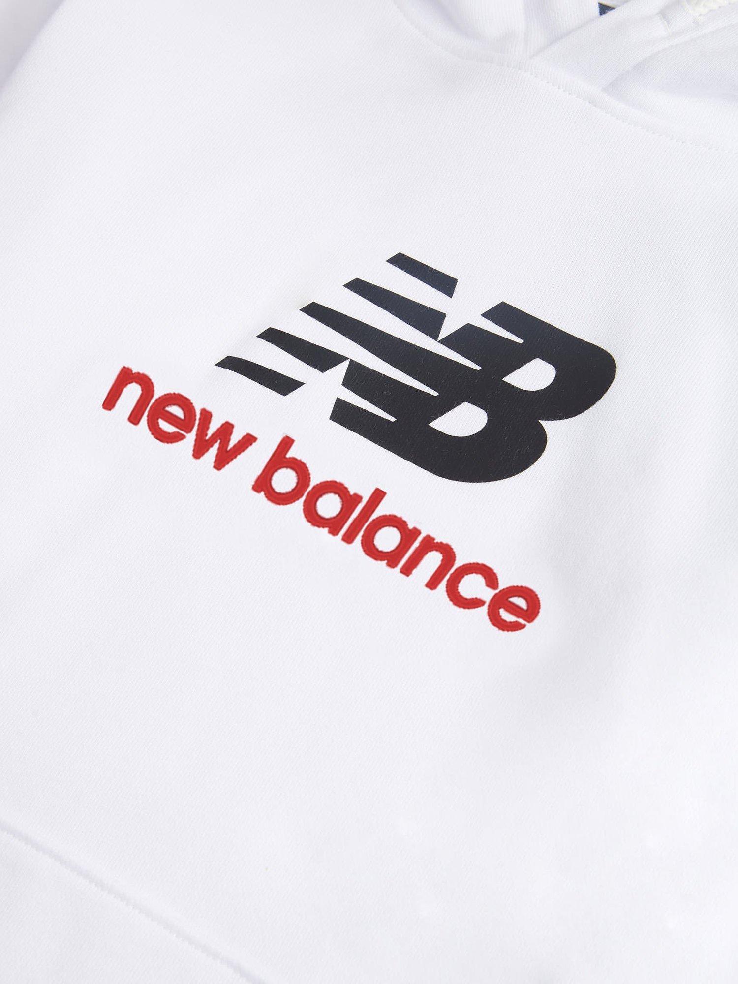 Product image 3 of 3, which shows New Balance Kids' Cotton Relaxed Hoodie, Bright White, 12 months