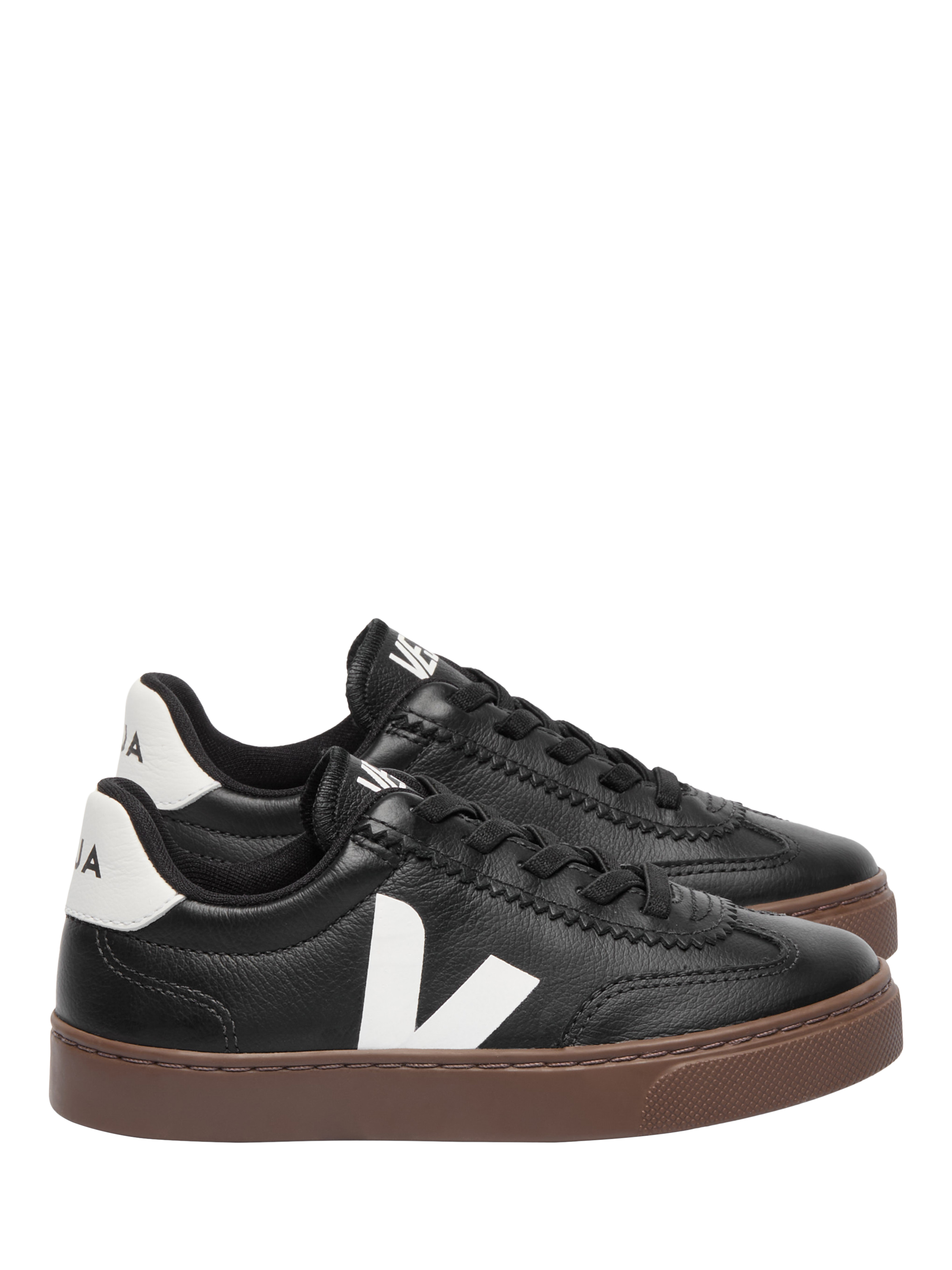 Product image 1 of 3, which shows VEJA Kids' Small Volley Trainers, Black/White, EU28