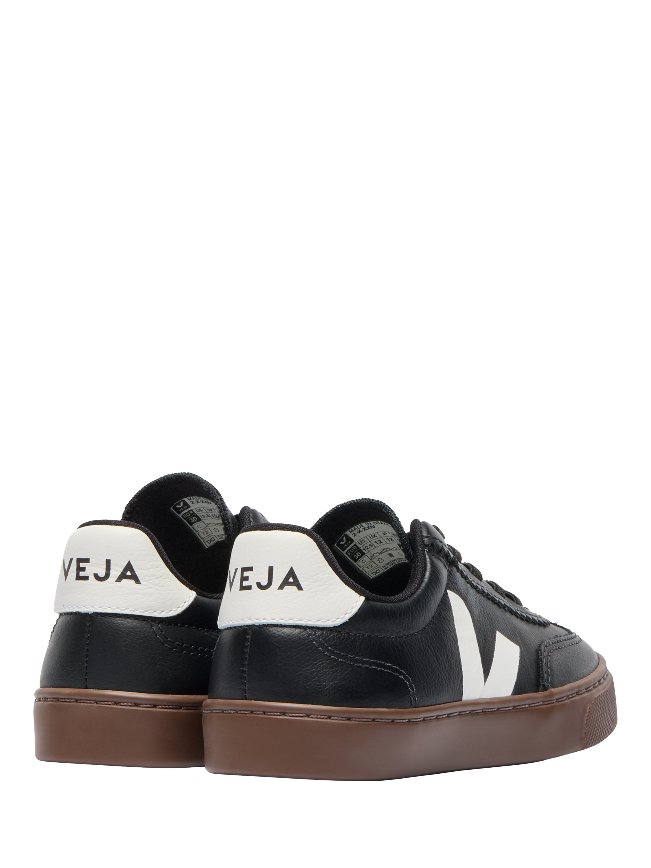 Product image 3 of 3, which shows VEJA Kids' Small Volley Trainers, Black/White, EU28
