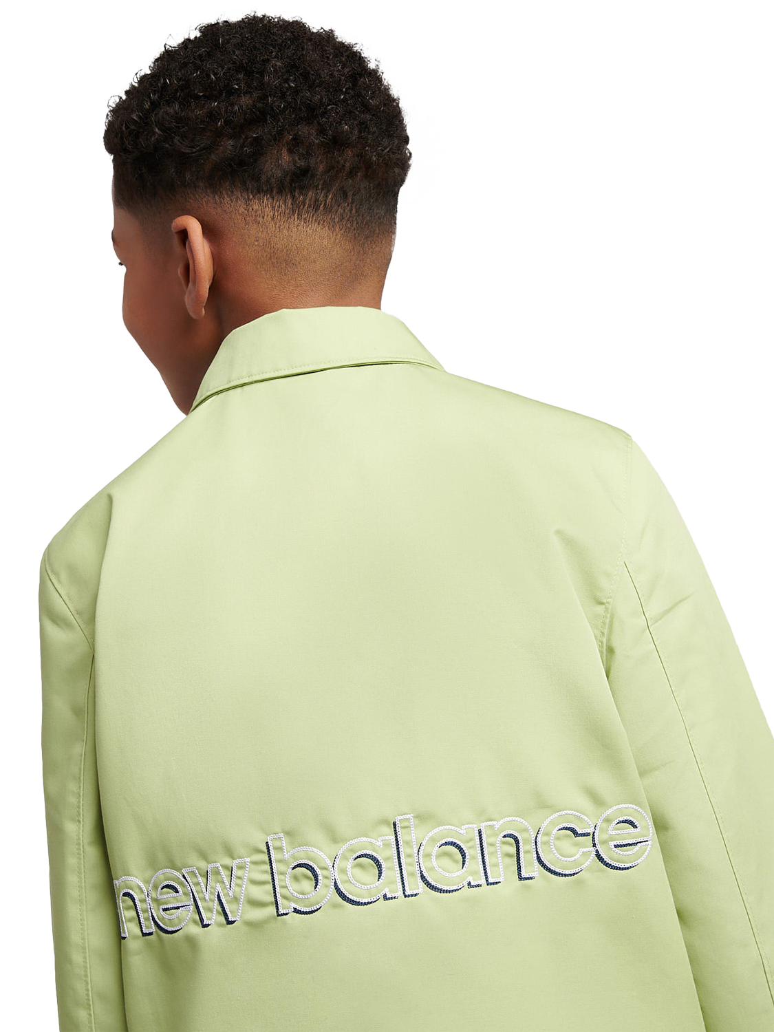 Product image 6 of 11, which shows New Balance Kids' Premium Water Resistant Coach Jacket, Everglade Green, 7-8 years