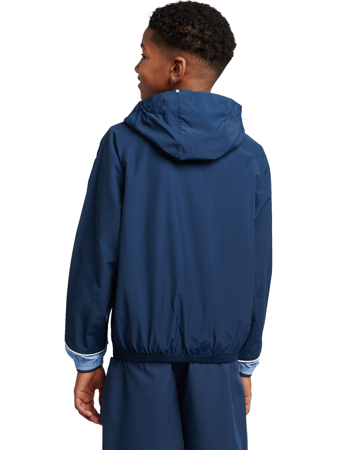 Product image 3 of 9, which shows New Balance Kids' Water Resistant Colour Block Training Jacket, Nb Navy, 7-8 years