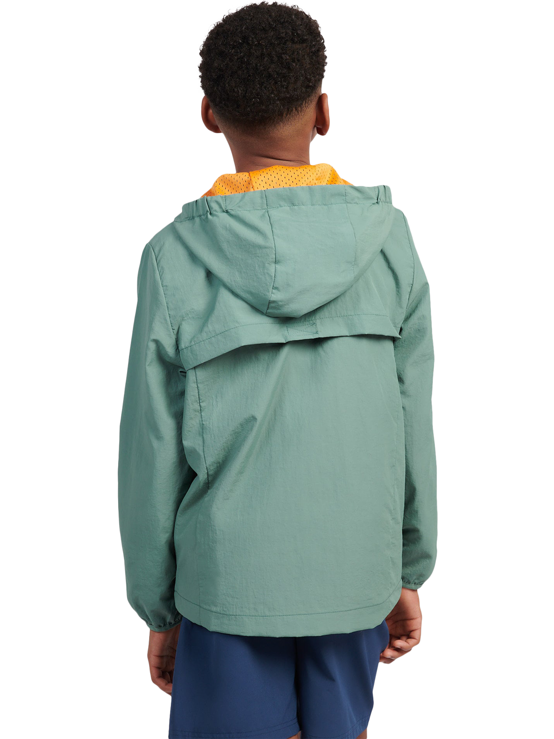 Product image 3 of 10, which shows New Balance Kids' Water Resistant Light Weight Jacket, Dark Juniper, 7-8 years