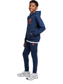New Balance Kids' Cotton Hoodie & Joggers Set, Nb Navy - view 2, Nb Navy