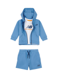 New Balance Kids' Cotton Hooded T-Shirt and Shorts Set
