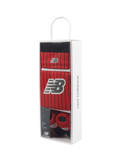 New Balance Baby Cotton Blend Bodysuit Hat and Booties Set, Team Red - view 2, Team Red