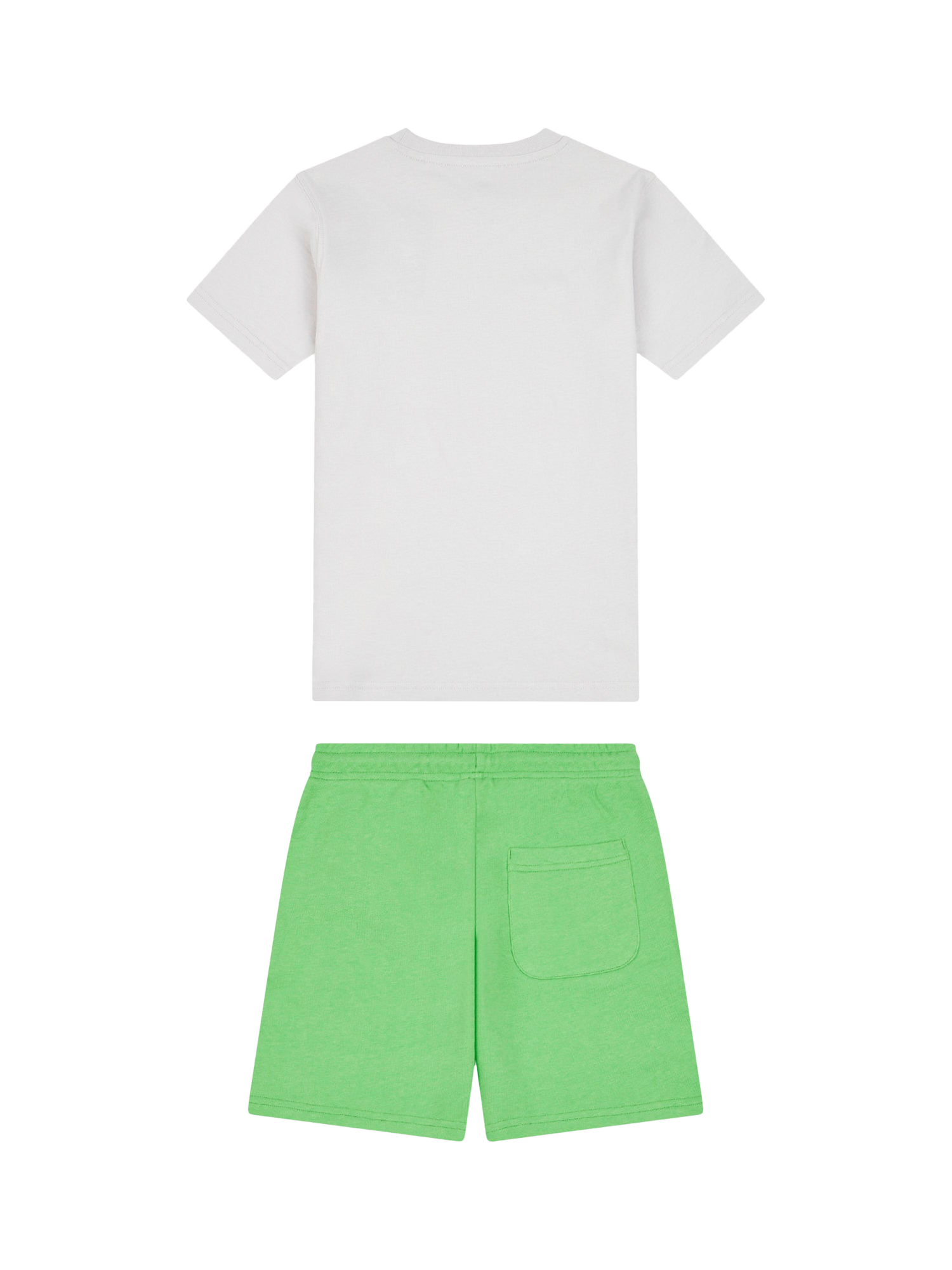 Product image 2 of 5, which shows New Balance Kids' Cotton Logo T-Shirt & Shorts Set, Green Apple, 7-8 years