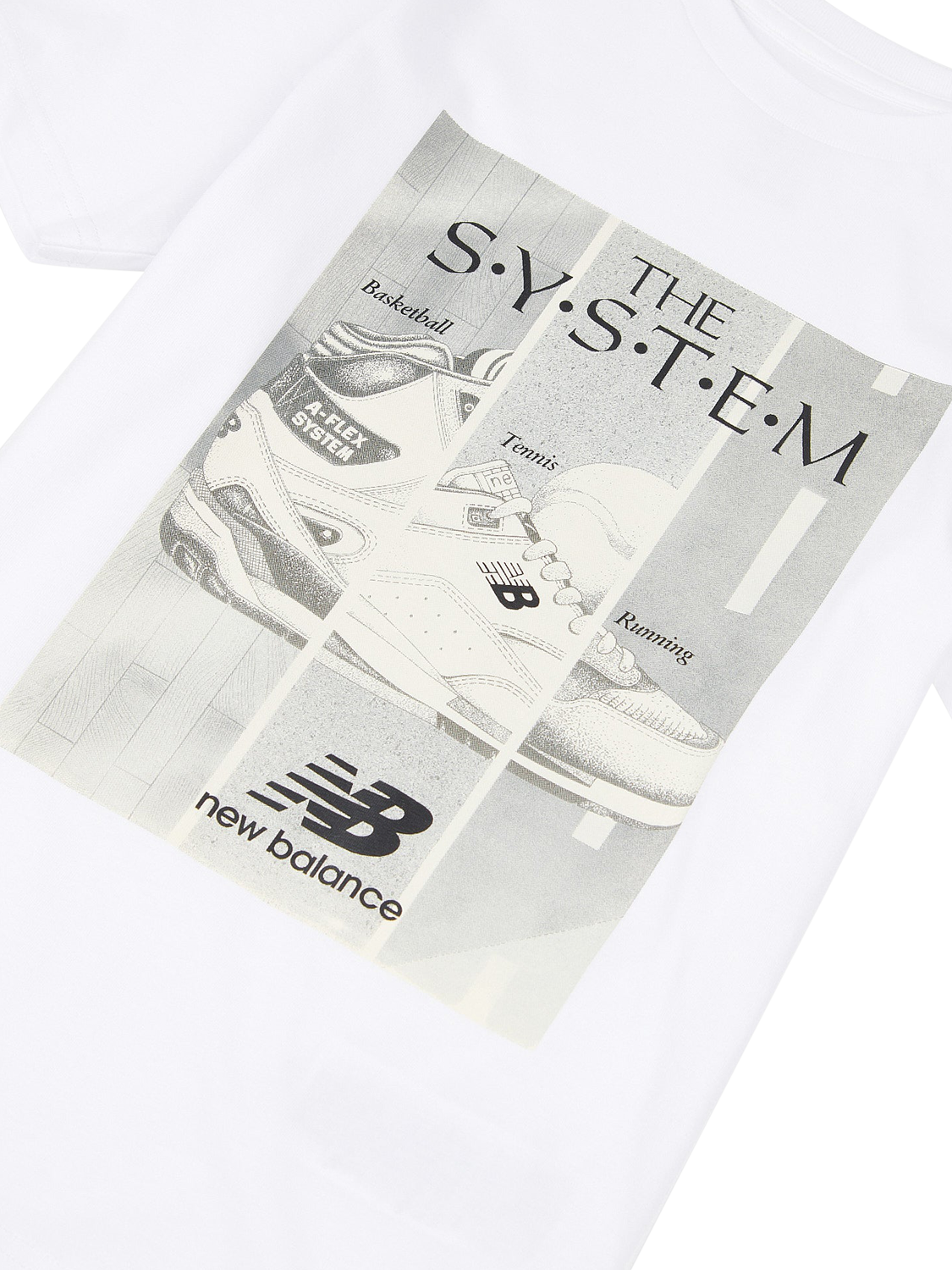 Product image 4 of 5, which shows New Balance Kids' Cotton System Graphic T-Shirt & Shorts Set, Nb Bright White, 7-8 years
