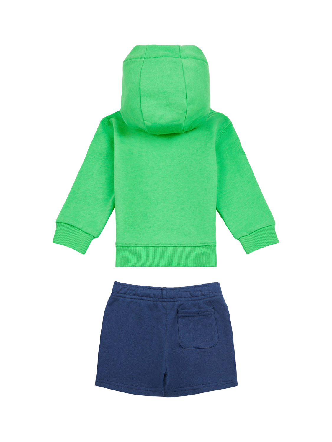 Product image 2 of 5, which shows New Balance Kids' Cotton Logo Hoodie & Shorts Set, Green Apple, 12 months