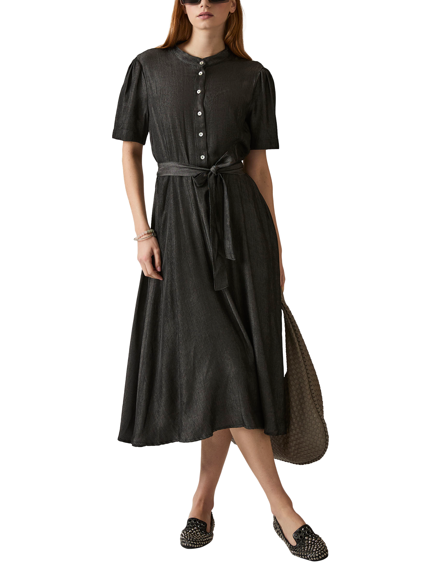 Product image 5 of 6, which shows James Lakeland Day Shirt Dress, Black, 8