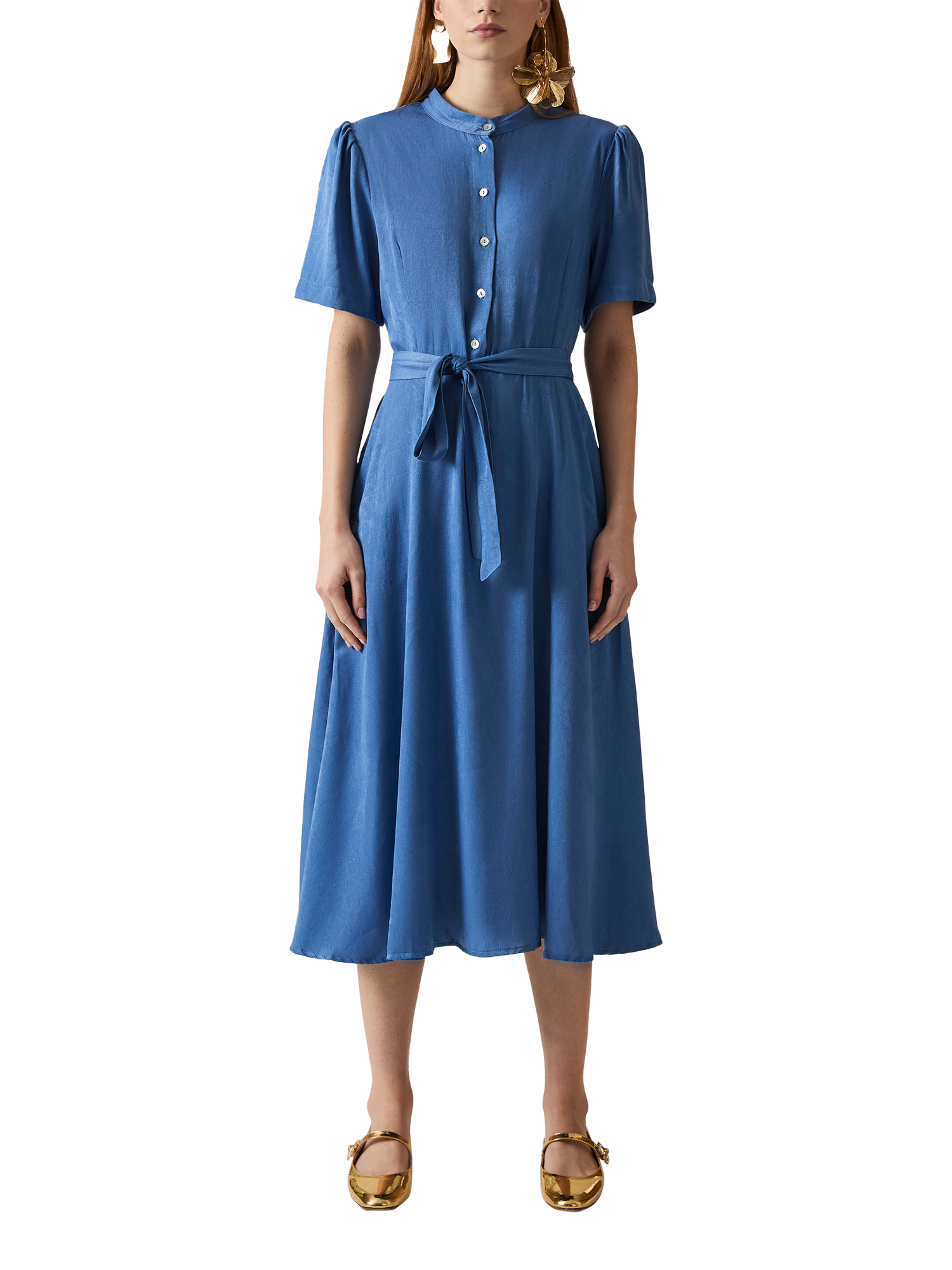 Product image 1 of 6, which shows James Lakeland Day Shirt Dress, Blue, 8