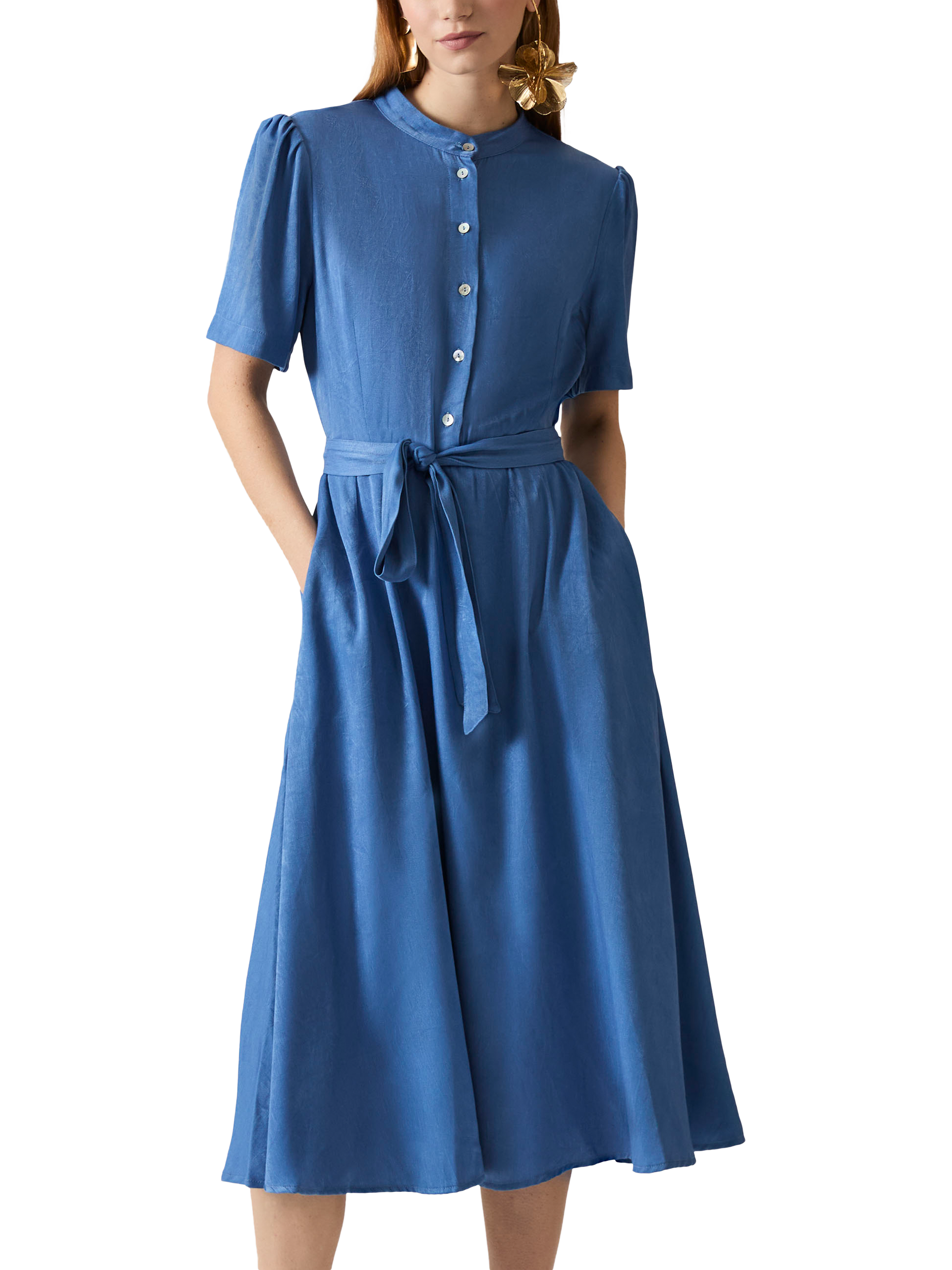 Product image 3 of 6, which shows James Lakeland Day Shirt Dress, Blue, 8