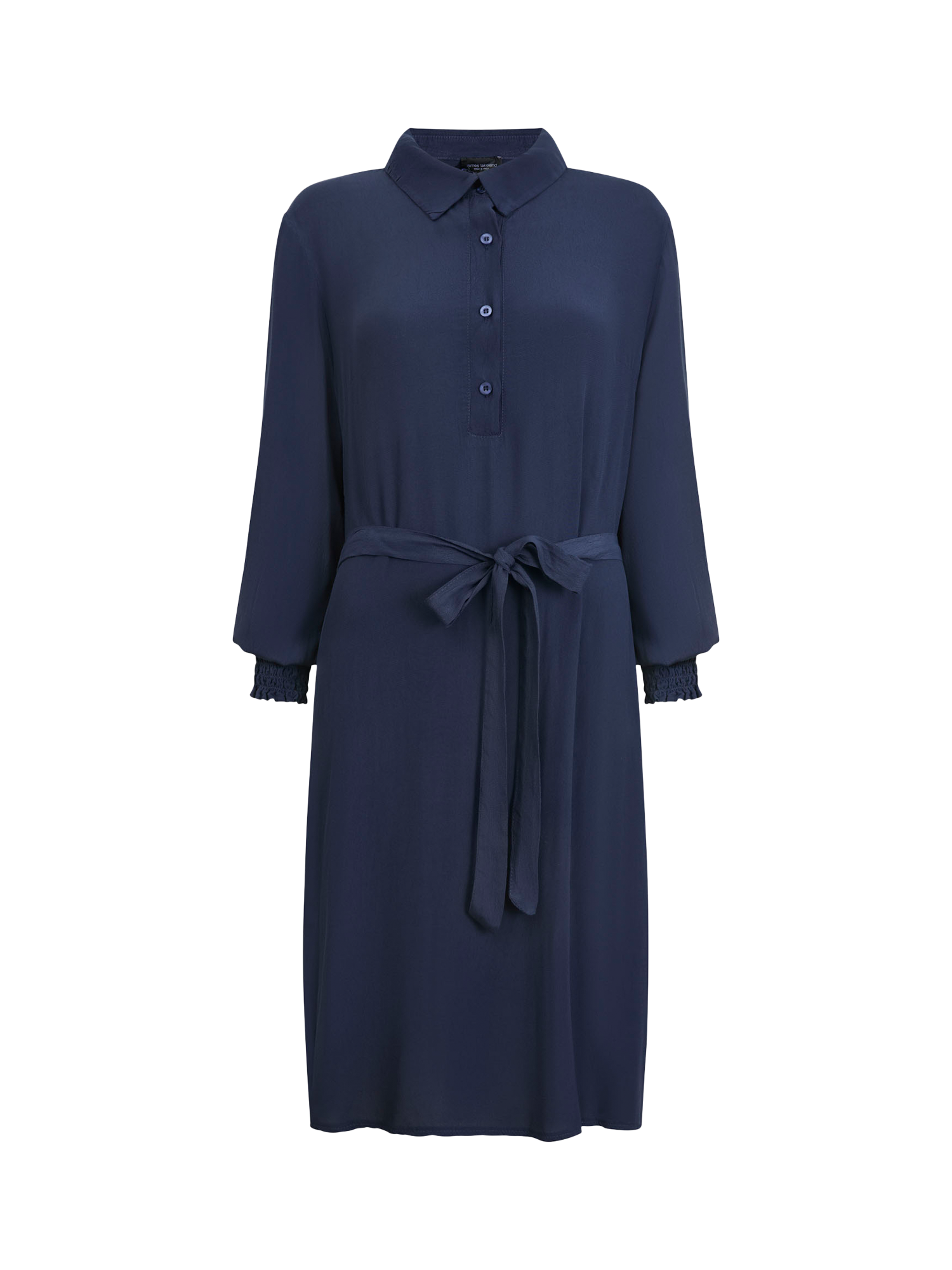 Product image 6 of 6, which shows James Lakeland Belted Shirt Dress, Navy, 8