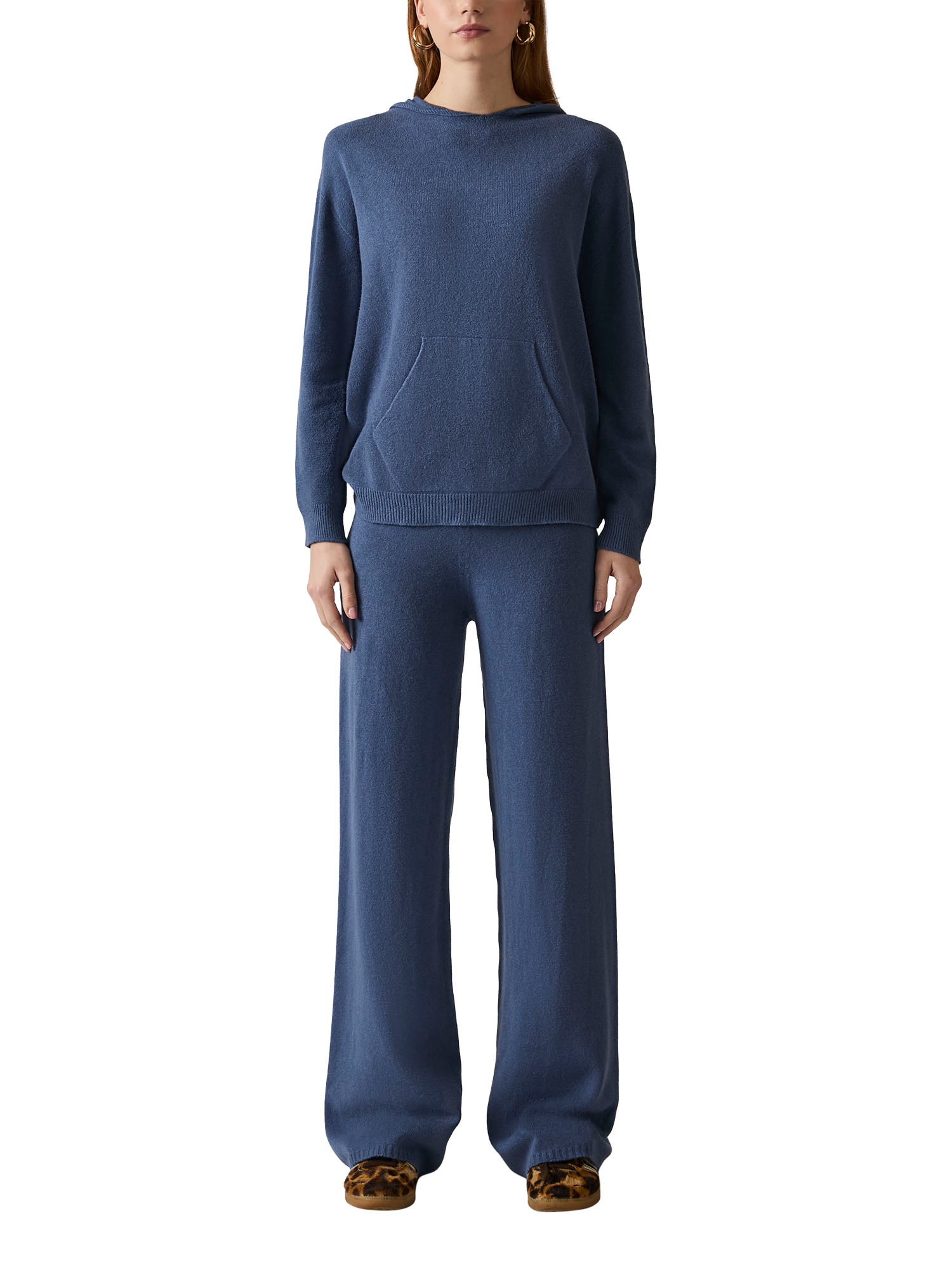 Product image 1 of 2, which shows James Lakeland Plain Pullover Hoodie, Denim, 8
