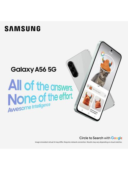 Samsung Galaxy A56 5G Smartphone, Android, 8GB RAM, 6.7", 5G, SIM Free, 256GB - view 2, Awesome Lightgray