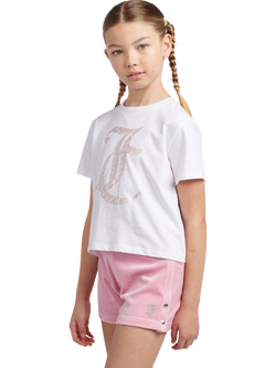 Juicy Couture Kids' Boxy T-Shirt & Velour Shorts Set, Pink Nectar, Pink Nectar